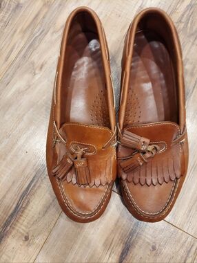 Dexter Brown Leather Tassel Loafer Men's Made In USA Dress Shoes Size 9 M